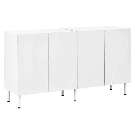 SONNENH Kommode mit geschwungener 3D-Front, Weiß