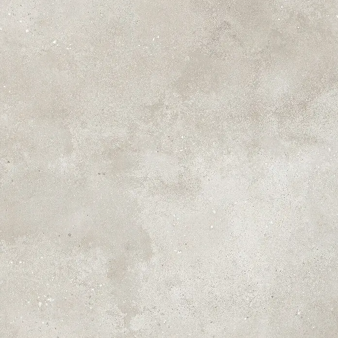 Revêt Wandpaneel SPC Wall - 1.200 x 600 mm, Beige - Helle graue Beton- oder Steinoptik-Oberfläche mit feiner Textur und Sprenkeln, ideal für moderne Böden oder Wände.