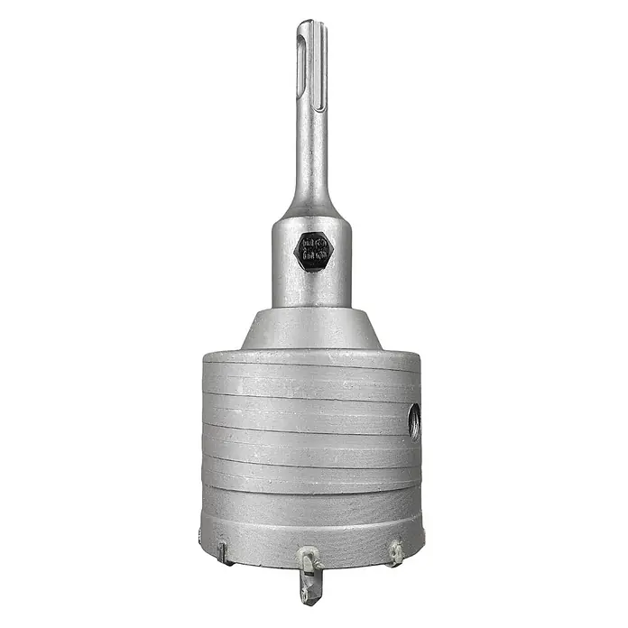 ALLEGRA Bohrkrone 68 mm - 1 Stk., Durchmesser Bohrer: 68 mm - Grauer Metall-Kernbohrer mit SDS Plus-Schaft und Hartmetallzähnen.