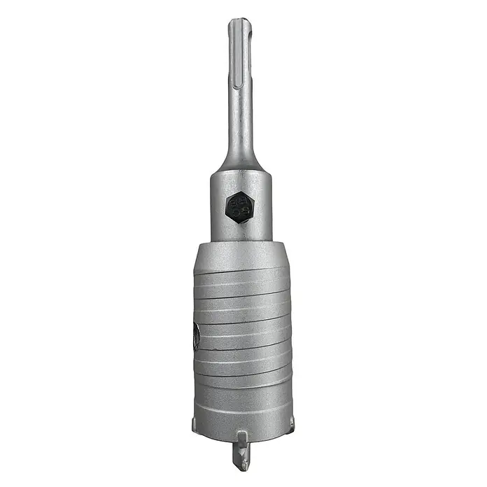 ALLEGRA Bohrkrone 40 mm - 1 Stk., Durchmesser Bohrer: 40 mm - Silberner SDS-plus Kernbohrer mit Zentrierbohrer für große Löcher in Beton oder Mauerwerk. Robuste Metallkonstruktion.
