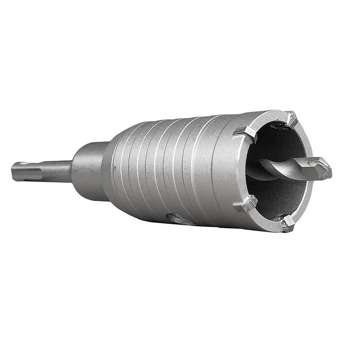 ALLEGRA Bohrkrone 40 mm - 1 Stk., Durchmesser Bohrer: 40 mm - Grauer SDS Plus Kernbohrer mit Zentrierbohrer und Hartmetallschneiden für Mauerwerk.