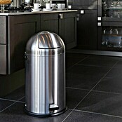 Vepa Bins Treteimer Kickcan (33 l, Farbe: Silber Metallic, Rund, Metall)