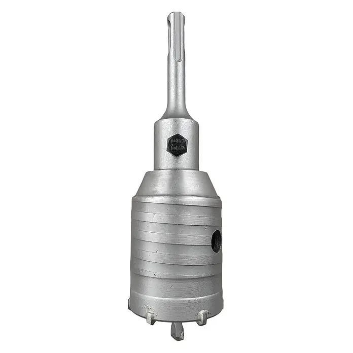 ALLEGRA Bohrkrone 50 mm - 1 Stk., Durchmesser Bohrer: 50 mm - Silber-grauer SDS-plus Kernbohrer mit Hartmetall-Schneidezähnen.