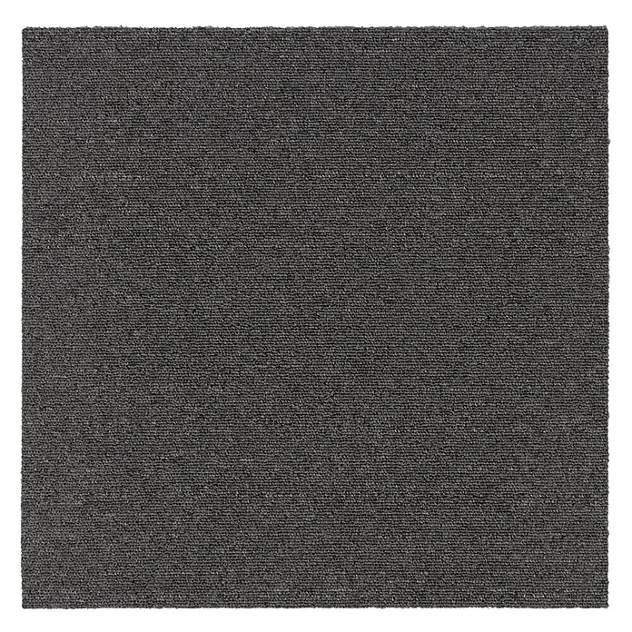 Floordirekt Teppichfliese Moscow 50 x 50 cm Dunkelgrau -  - Dunkelgraue strukturierte Teppichfliese.