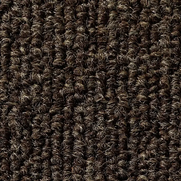 Floordirekt Teppichfliese Lyonn - 50 x 50 cm - 0,25 m² - Braun -  - Strukturierter dunkelbrauner Schlingenteppich.