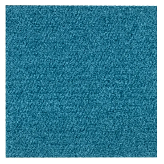 Floordirekt Teppichfliese Edinburgh - 50 x 50 cm - 0,25 m² - Türkis -  - Türkis-blauer strukturierter Stoffmuster mit feinem, gleichmäßigem Gewebe.