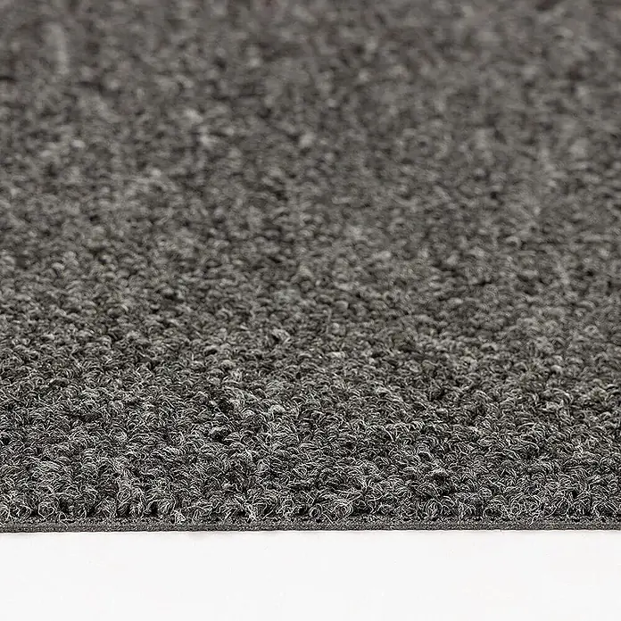 Floordirekt Teppichfliese Edinburgh - 50 x 50 cm - 0,25 m² - Anthrazit -  - Dunkelgrauer, strukturierter Schlingenflor-Teppich oder -Matte.