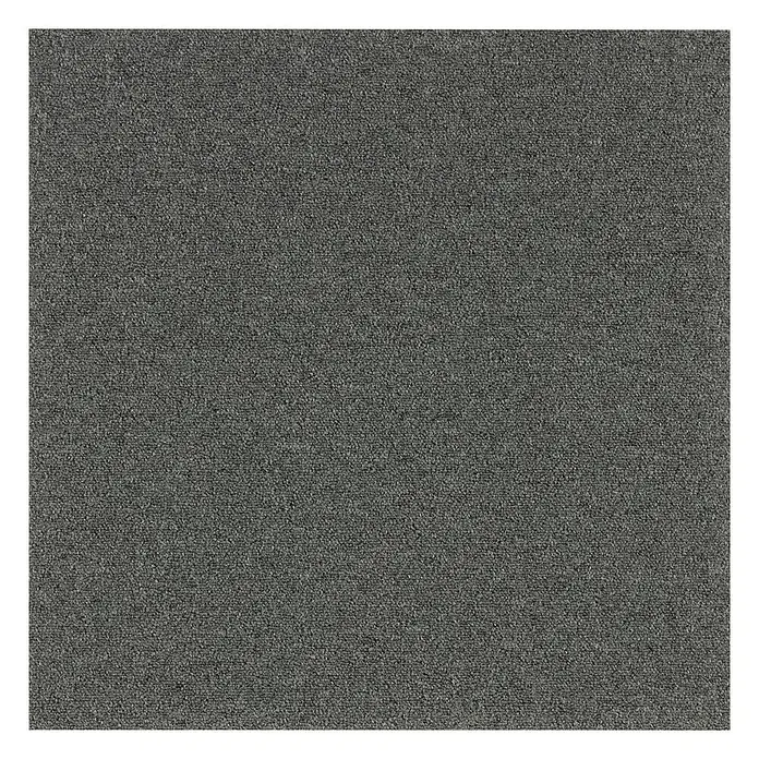 Floordirekt Teppichfliese Edinburgh - 50 x 50 cm - 0,25 m² - Anthrazit -  - Dunkelgraue, strukturierte Teppichfliese für Bodenbelag.