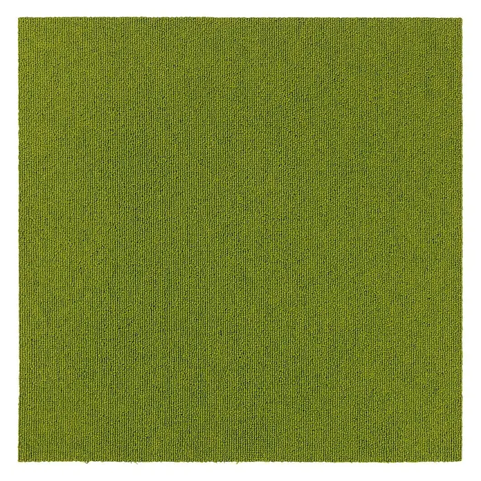 Floordirekt Teppichfliese Moscow 50 x 50 cm Grün -  - Quadratische grüne Teppichfliese mit kurzem, strukturiertem Schlingenflor.