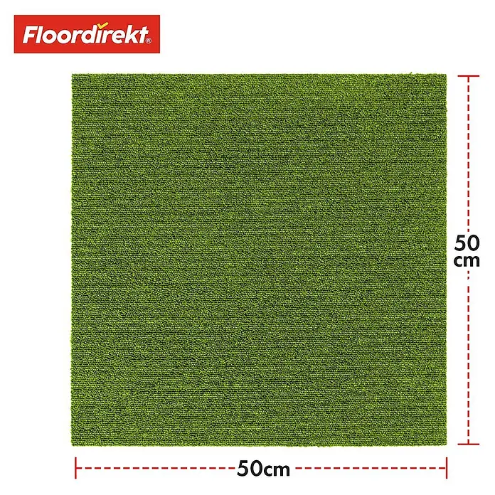 Floordirekt Teppichfliese Moscow 50 x 50 cm Grün -  - Grüner quadratischer Teppichfliese, 50x50 cm, von Floordirekt. Strukturierte Oberfläche.