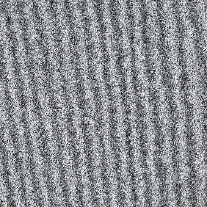 Floordirekt Teppichfliese Lyonn - 50 x 50 cm - 0,25 m² - Hellgrau -  - Strukturierter grauer Teppich oder Matte für strapazierfähigen Bodenbelag.