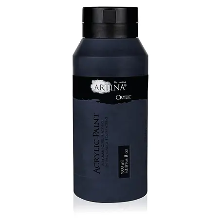 Acrylfarben 1000 ml Tube Schwarz Crylic Hohe Pigmentierun
