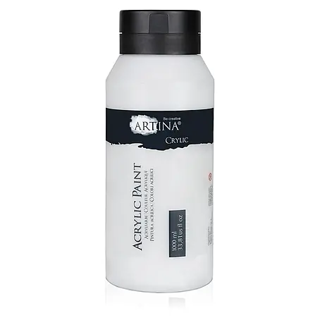 Acrylfarben 1000 ml Tube Titanweiss Crylic Hohe Pigmentierun