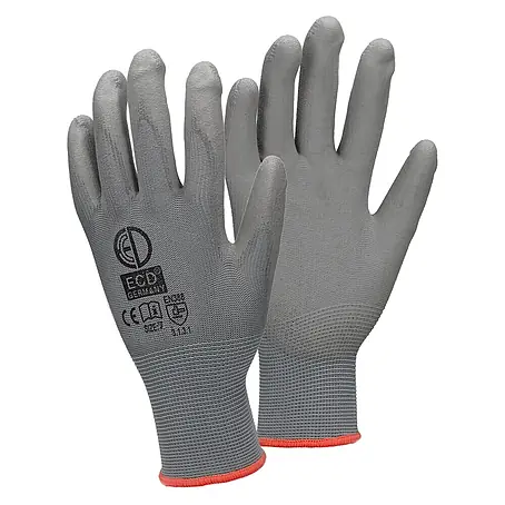 ECD Germany  Arbeitshandschuhe Mechanikerhandschuhe Größe: S Grau atmungsaktiv & rutschfest
