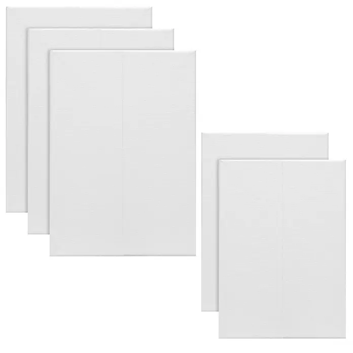 30tlg Keilrahmen & Acrylfarben Set Santorini Malset Acryl -  - Set weißer, leerer Keilrahmen für die Malerei, mit sichtbarer Textur.