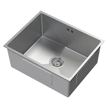 Spülbecken Edelstahl 1 Becken 50x40 cm mit Siphon