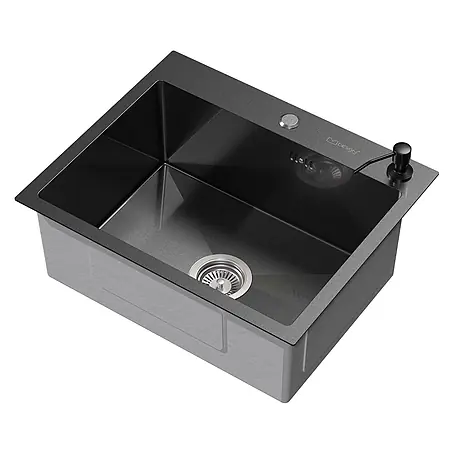 ML-Design  Einbauspüle Anthrazit Einzelbecken Waschbecken Küche Spüle Edelstahlspüle