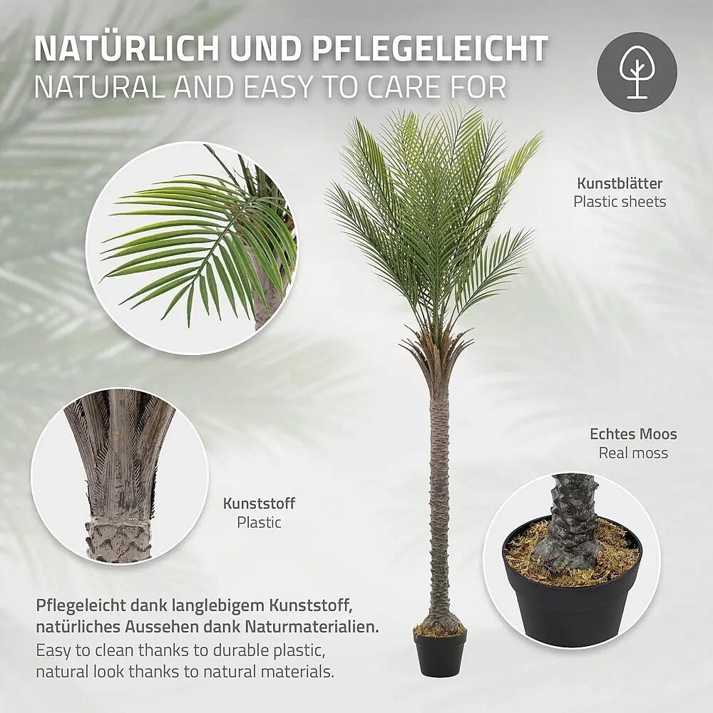 Künstliche Palme 180 cm groß im Topf für Indoor/Outdoor online kaufen bei BAUHAUS