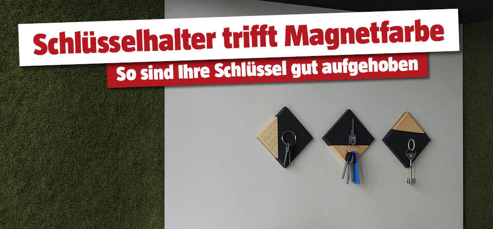 Magnetische Schlüsselhalter an der Wand