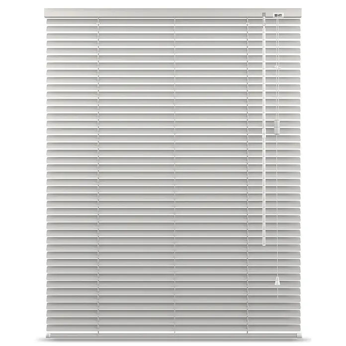 Sol Royal Jalousie - B x H: 70 x 175 cm, Hellgrau matt, Aluminium - Weiße Jalousie mit horizontalen Lamellen und Bedienschnüren zur Fensterabdeckung.