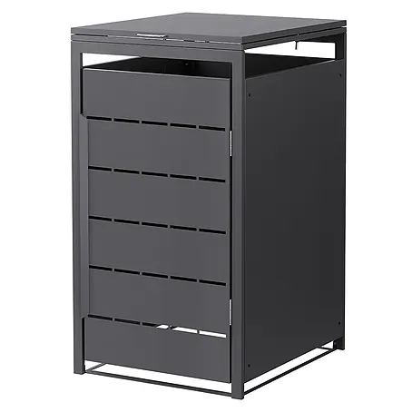 Mülltonnenbox 1er 240L 68x80x120 cm Anthrazit aus Stahl wetterfest