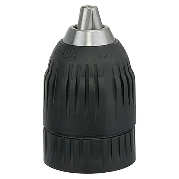 Craftomat Portabrocas de cambio rápido - 1,5 mm - 13 mm, Acero - Imagen de un portabrocas sin llave, una herramienta útil para taladrar y atornillar, que permite cambiar fácilmente las brocas.