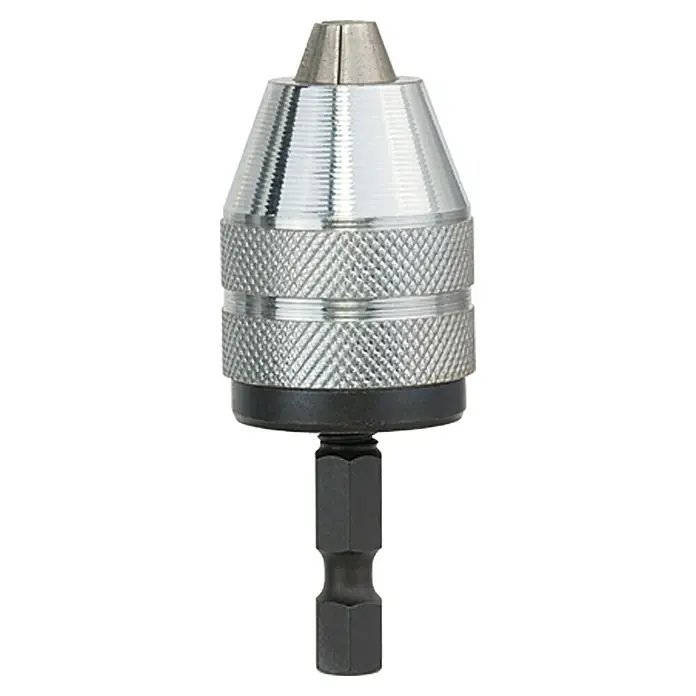Craftomat Schnell-Spannbohrfutter - Spannbereich: 1 mm - 6 mm, Durchmesser Schaft: ¼″ Hex, Stahl - Ein Bohrfutteradapter mit Sechskantschaft für den schnellen Werkzeugwechsel. Ideal für Bohrmaschinen und Schrauber mit Bitaufnahme.