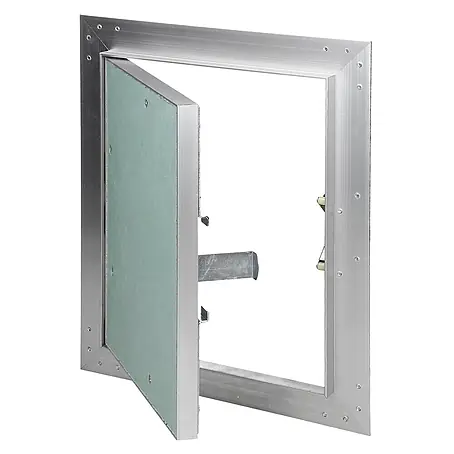 ECD Germany  Montagezubehör für Trockenbau Reinigungsklappe 200x250mm Aluminium/Grün Wand/Decke integrierbar