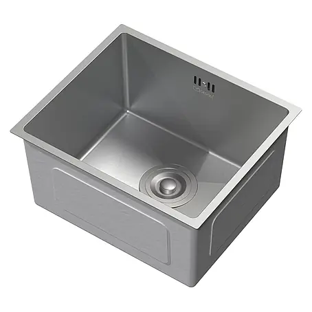 Spülbecken Edelstahl 1 Becken 34x40 cm Rechteckig klein mit Siphon