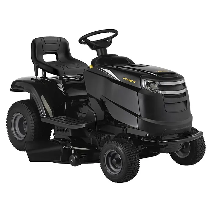Alpina Tractor cortacésped AT3 98 A - 6,5 kW, 352 cm³, Ancho de corte: 98 cm, Recomendación máxima de superficie: 4.500 m² - Cortacésped autopropulsado negro.
