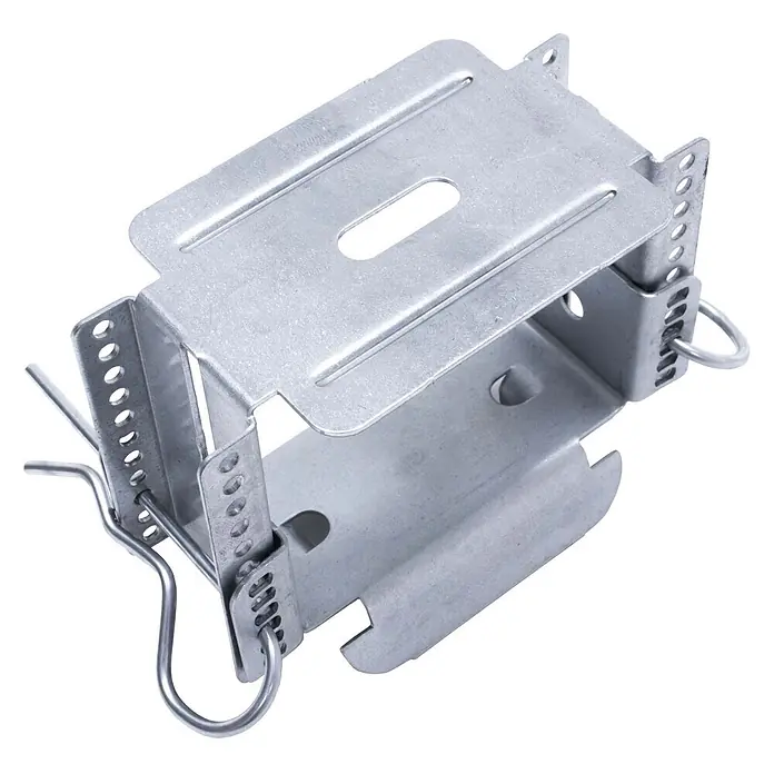 Protektor Montagezubehör für Trockenbau 100x Direktabhänger 59-108mm justierbar für CD Profil 60/27 Silber -  - Verzinkte Stahl-Montagehalterung mit perforierten Seiten und zwei Splinten zur verstellbaren Unterstützung oder Verbindung.