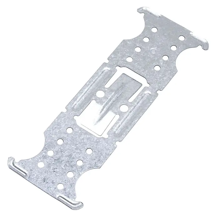 Protektor Montagezubehör für Trockenbau 100x Kreuzverbinder flach für UA Profil 50 Silber -  - Verzinkter Metallbalkenverbinder mit mehreren Löchern und gebogenen Enden zur strukturellen Unterstützung.