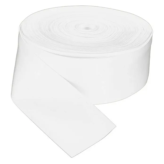 BMSC24 Fugenband 50m x 60mm Dichtband Weich-PVC Weiß - 50.000 x 600 mm - Weiße Bänderrolle, von der ein Stück abgerollt ist.