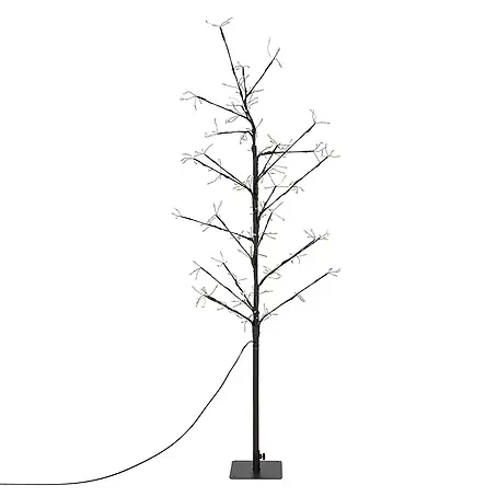 ECD Germany  Künstlicher Weihnachtsbaum Leuchtbaum mit 240 LEDs inkl. Timer für Innen & Außen IP44 Warmweiß