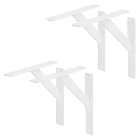 ML-Design  Metallregal Regalwinkel Weiß Regalstütze Wandkonsole Wandhalterung