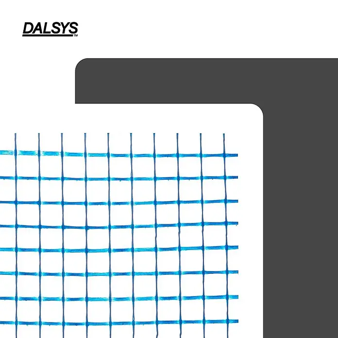 Dalsys Armierungsgewebe - 1 x 10 m, Glas - Blaues Kunststoff-Gittergeflecht, geeignet als Stütz- oder Zaunnetz.