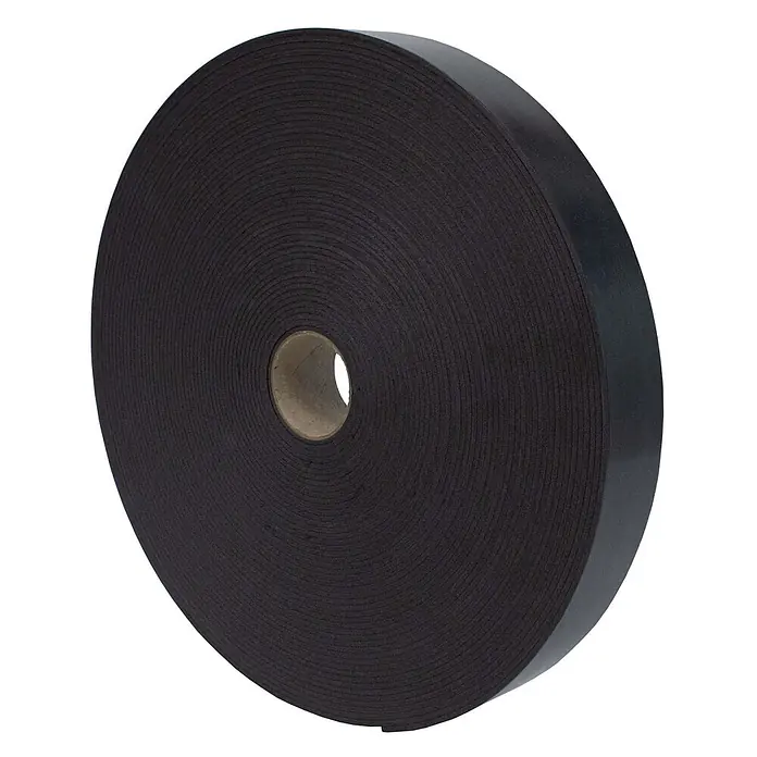 Dalsys Trennwandband 30m Abdeckband selbstklebend 45mm Schwarz - 30.000 x 45 mm - Große Rolle schwarzes Schaumstoff-Dichtungsband mit Pappkern, geeignet zum Abdichten und Isolieren.