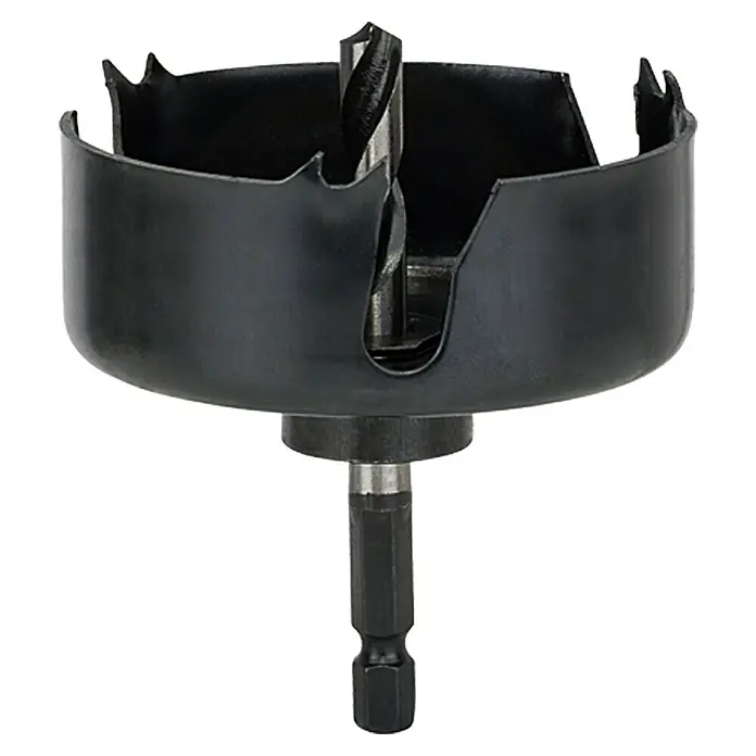 Craftomat Lochsäge - 70 mm, Durchmesser Schaft: ¼″ Hex - Bohrkronen-Set mit einem Zentrierbohrer, ideal zum Bohren großer Löcher in Holz und anderen Materialien.
