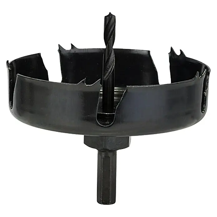 Craftomat Lochsäge - 100 mm, Durchmesser Schaft: ¼″ Hex - Lochsäge: Ein Werkzeug zum Schneiden großer Löcher in verschiedene Materialien. Mit Zentrierbohrer für präzise Ergebnisse.
