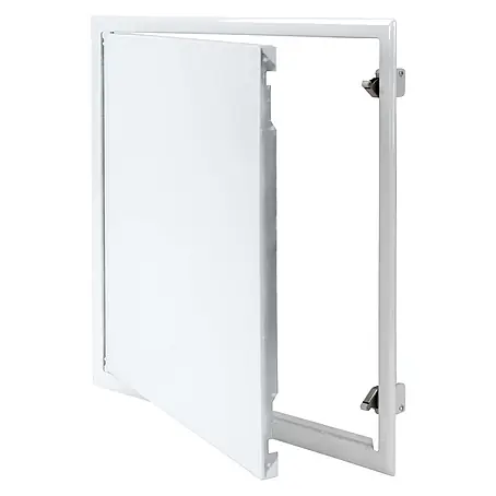 Protektor  Montagezubehör für Trockenbau 40cm x 40cm Revisionsklappe Stahl Schnappverschluss Weiß
