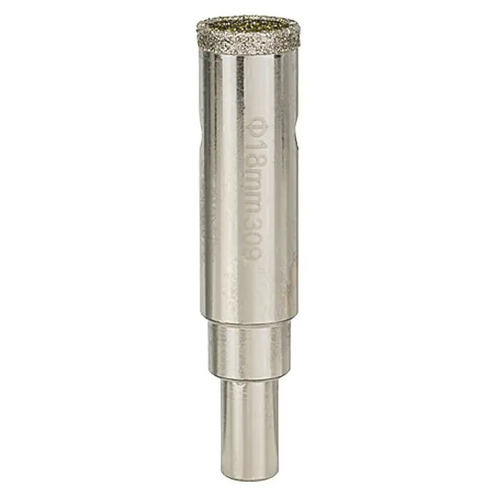 Craftomat Diamant-Lochsäge Keramik - 18 mm, Schnitttiefe: Max. 35 mm - Diamantbohrkrone für präzise Bohrungen in harten Materialien. Ideal für Glas, Keramik und Fliesen, mit 18mm Durchmesser.