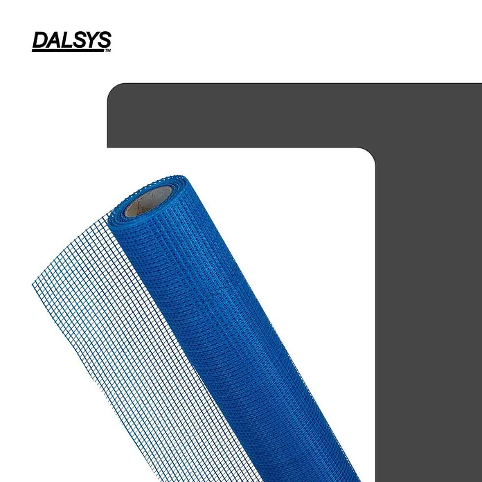 Dalsys Armierungsgewebe - 1 x 10 m, Glas - Rolle aus blauem Glasfasergewebe zur Bau- und Putzarmierung.