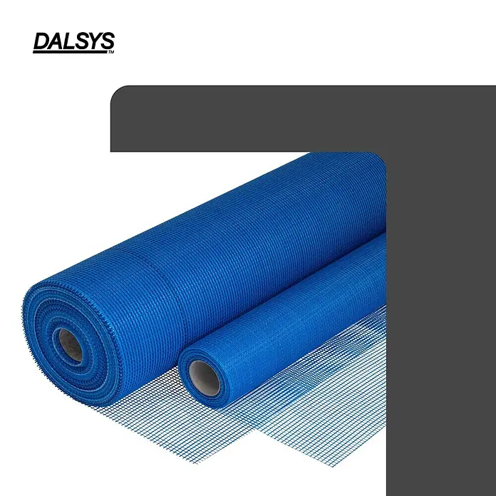 Dalsys Armierungsgewebe - 1 x 10 m, Glas - Zwei Rollen blaues Glasfasergewebe, häufig zur Armierung oder Dämmung verwendet.