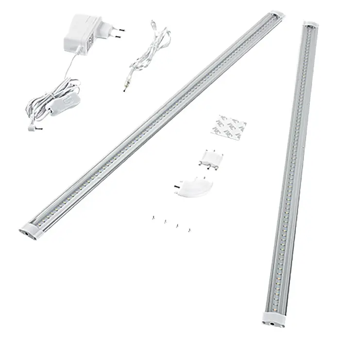 Tween Light LED-Unterbauleuchte - 6 W, Länge: 60 cm, Warmweiß, 2 Stk. - Abbildung eines LED-Leuchtensets mit Zubehör, das für eine helle und effiziente Beleuchtungslösung für verschiedene Anwendungen sorgt.