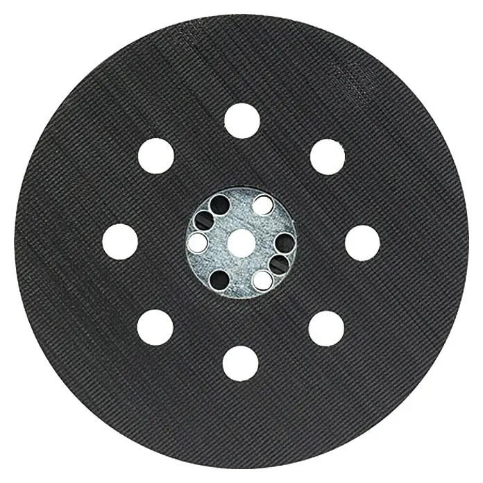 Bosch Schleifplatte PEX 12 / 125 / 400 - Durchmesser: 125 mm - Eine Schleifscheibe mit Löchern für eine effiziente Staubabsaugung und zentraler Metallscheibe zur Befestigung auf Schleifmaschinen.