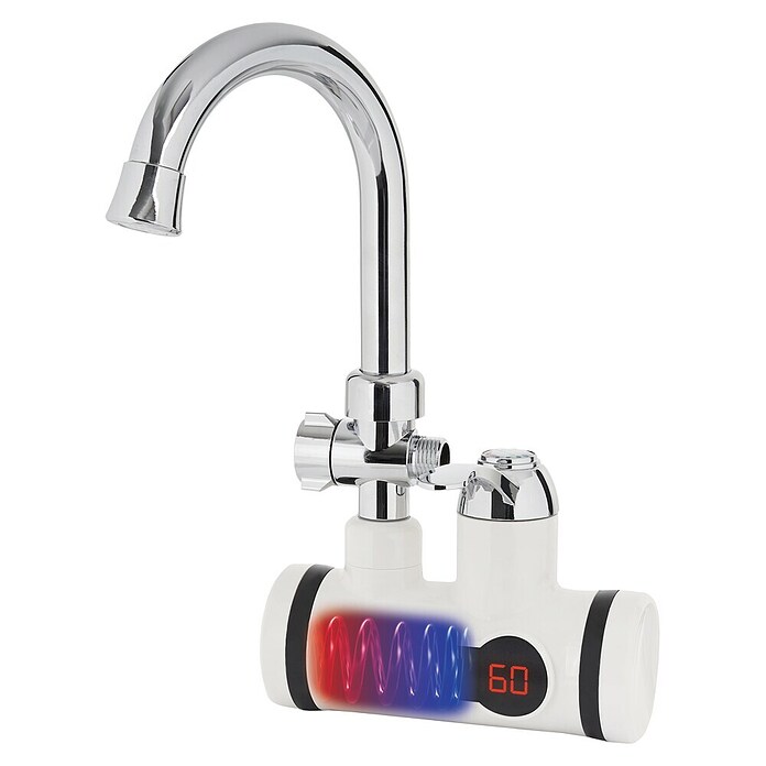Protočni grijač slavina IWH370  (3.000 W - 3.600 W, 2 l/min - 2,5 l/min, Bijela) | BAUHAUS