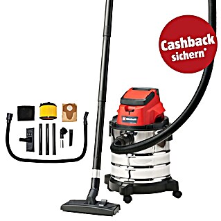 Einhell PXC 18V Akku-Nass-Trockensauger TC-VC 18/20 Li-Solo (18 V, Ohne Akku, Behältervolumen: 20 l)