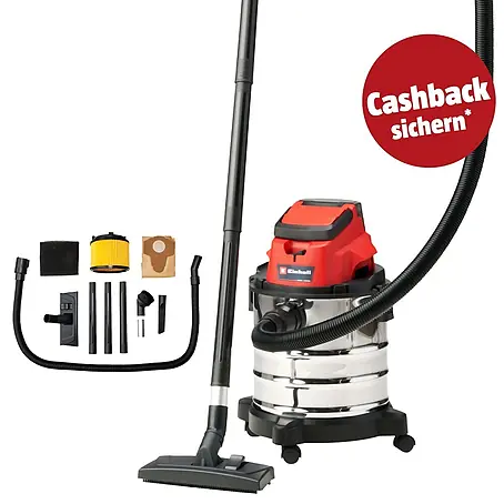 Einhell PXC 18V Akku-Nass-Trockensauger TC-VC 18/20 Li-Solo