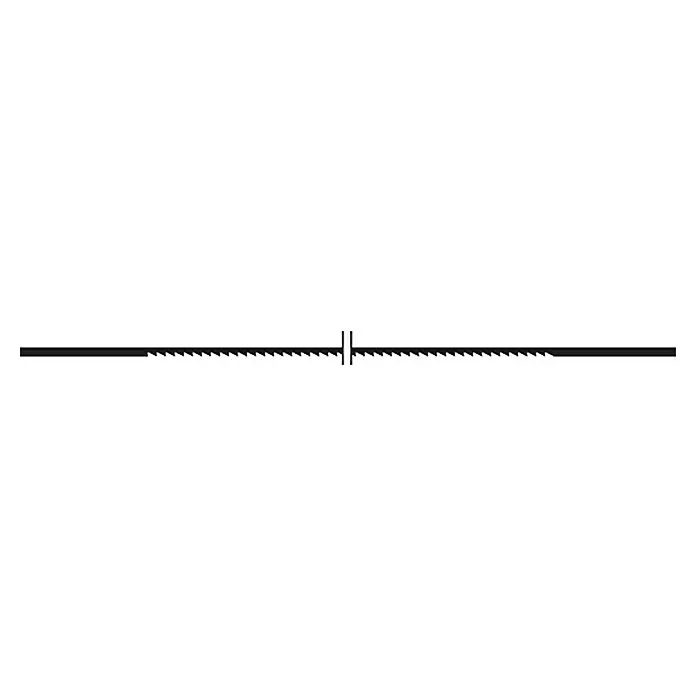 Proxxon Laubsägeblätter Super Cut No 28118 - Länge: 130 mm, Anzahl Zähne: 34 Stk., 12 Stk. - Abbildung einer schwarzen Metallsäge mit scharfen Zähnen und einer stabilen Konstruktion für präzise Schnitte in verschiedene Materialien.