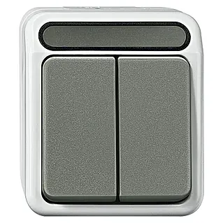 Merten Aquastar Wechselschalter MEG3116-8029 (Grau, Aufputz, IP44 